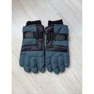 Thinsulate Insulated Winter Gloves Green/ Black M/L Nylon Ski Snowboard Cuff